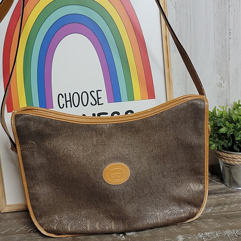 Gucci Vintage Authentic Brown Crossbody Bag